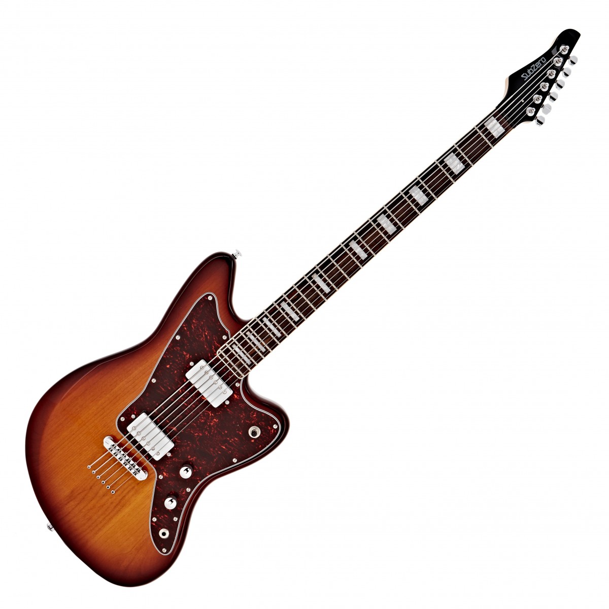 ギター Sub Zero Baritone SubZero Rogue VI Baritone Electric Guitar, Tobacco Sunburst - 5s